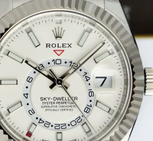 Pilots Classic Watches | Men's Watches | Sant Blanc ROLEX 42mm White Gold & Stainless Steel Sky Dweller White Index Dial Model 326934