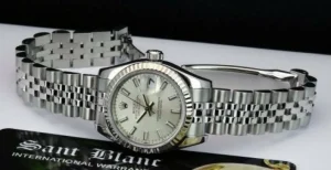 Ladies Watches | Dress Watches | Sant Blanc ROLEX 26mm White Gold & Stainless Steel Datejust Silver Index Dial Model 179174