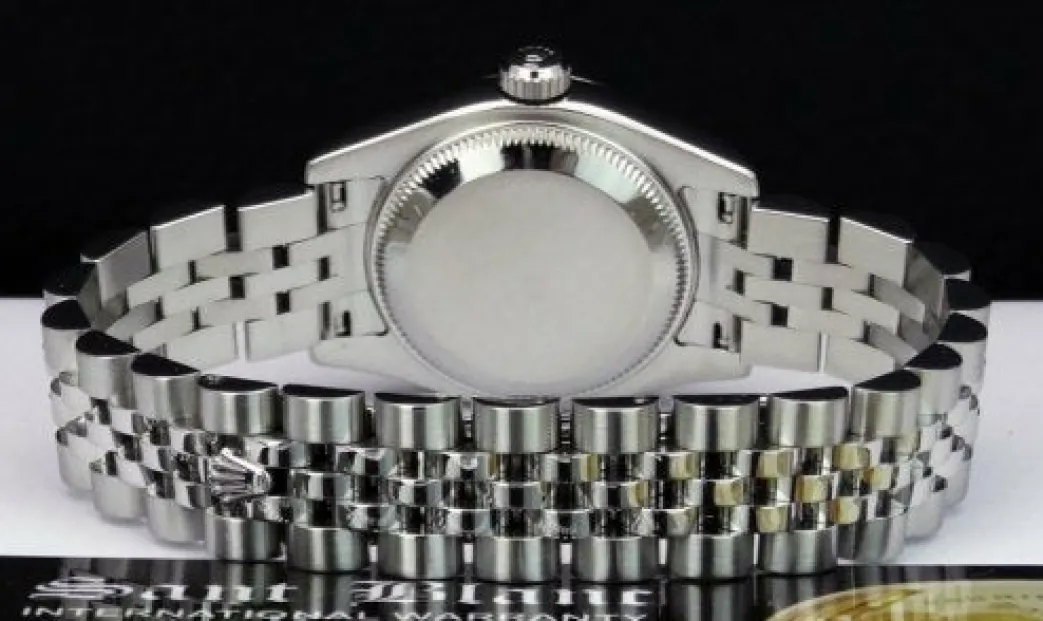 rolex_mm_white_gold__stai_9.webp Ladies Watches | Dress Watches | Sant Blanc ROLEX 26mm White Gold & Stainless Steel Datejust Silver Index Dial Model 179174