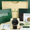 Dress Watches | Men's Watches | Sant Blanc ROLEX 39mm White Gold Cellini Dual Time Black Dial Box & Card Model 50529