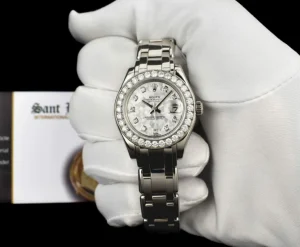 Dress Watches | Sant Blanc ROLEX 29mm White Gold PearlMaster White Gold Crystal Diamond Model 80299