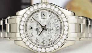 Dress Watches | Sant Blanc ROLEX 29mm White Gold PearlMaster White Gold Crystal Diamond Model 80299