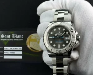 Yachting Professional Watches | Men's Watches | Sant Blanc ROLEX Platinum & Stainless Steel Yachtmaster Rhodium Dial Model 116622
