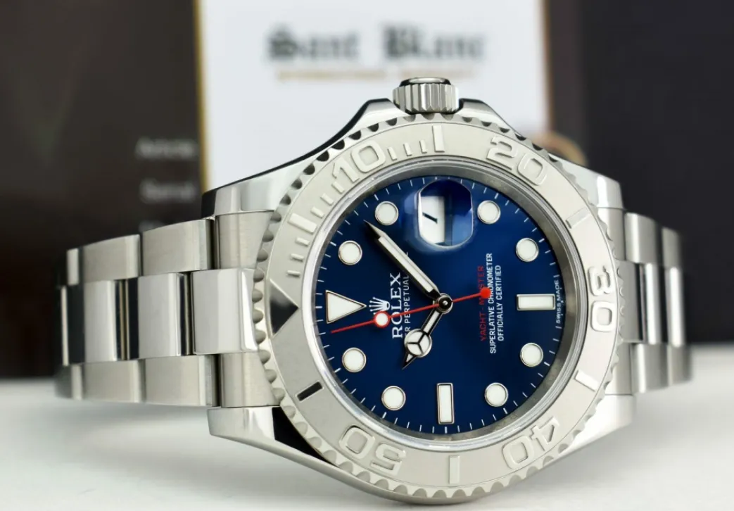 rolex_platinum__stainless_5-1.webp Yachting Professional Watches | Sant Blanc Rolex Platinum & Stainless Steel Yachtmaster 40 Blue Dial Model 116622
