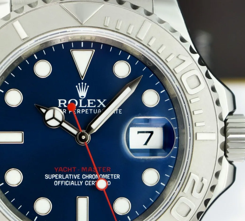 rolex_platinum__stainless_7-1.webp Yachting Professional Watches | Sant Blanc Rolex Platinum & Stainless Steel Yachtmaster 40 Blue Dial Model 116622