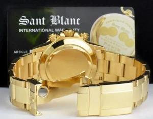 Racing Professional Watches | Sant Blanc ROLEX Rehaut Mens 40mm 18kt Yellow Gold Daytona White Index Dial Model 116528