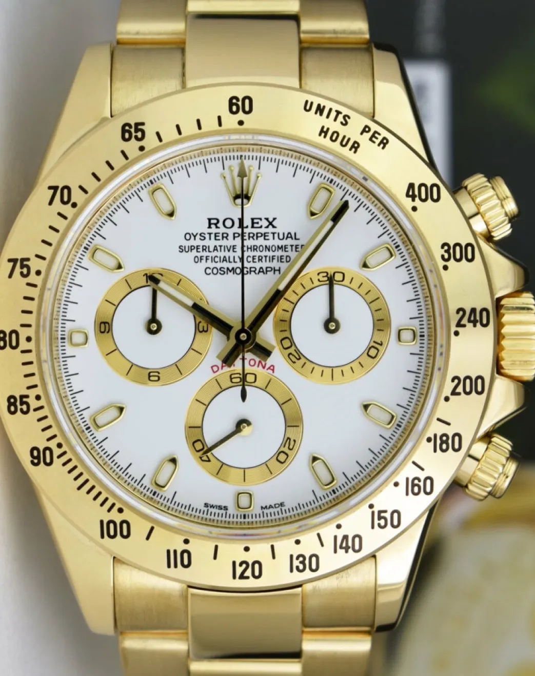 rolex_rehaut__mens_mm_kt__8.webp Racing Professional Watches | Sant Blanc ROLEX Rehaut Mens 40mm 18kt Yellow Gold Daytona White Index Dial Model 116528