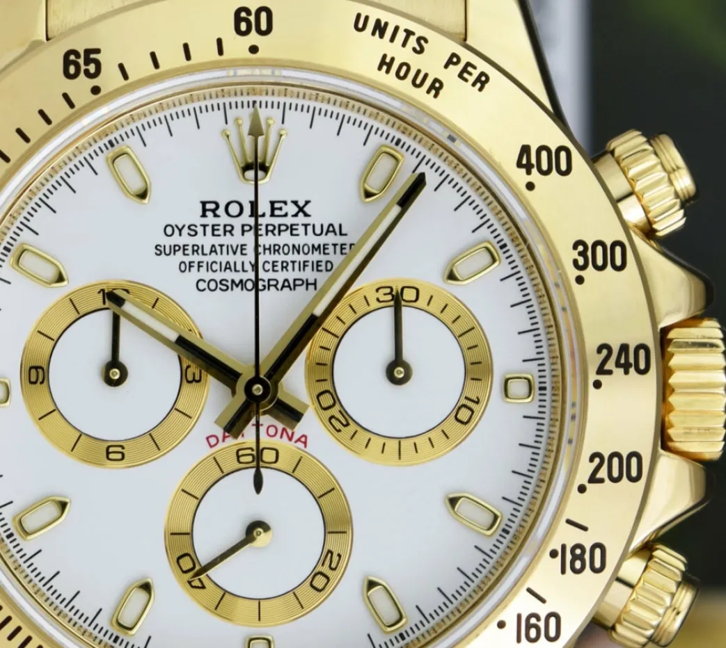 rolex_rehaut__mens_mm_kt__9.webp Racing Professional Watches | Sant Blanc ROLEX Rehaut Mens 40mm 18kt Yellow Gold Daytona White Index Dial Model 116528