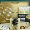 Men's Watches | Dress Watches | Sant Blanc ROLEX REHAUT 18kt Gold & Stainless DateJust Black Sunbeam Roman Dial Model 116233
