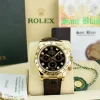 Sports Watches | Men's Watches | Sant Blanc ROLEX Rehaut 18kt Gold Daytona Black Diamond Black Strap w/Box and Boxes Model 116518