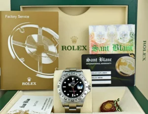 Sports Watches | Men's Watches | Sant Blanc ROLEX Rehaut Mens 40mm Stainless Steel Explorer II Black Index Dial Model 16570