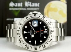 Sports Watches | Men's Watches | Sant Blanc ROLEX Rehaut Mens 40mm Stainless Steel Explorer II Black Index Dial Model 16570