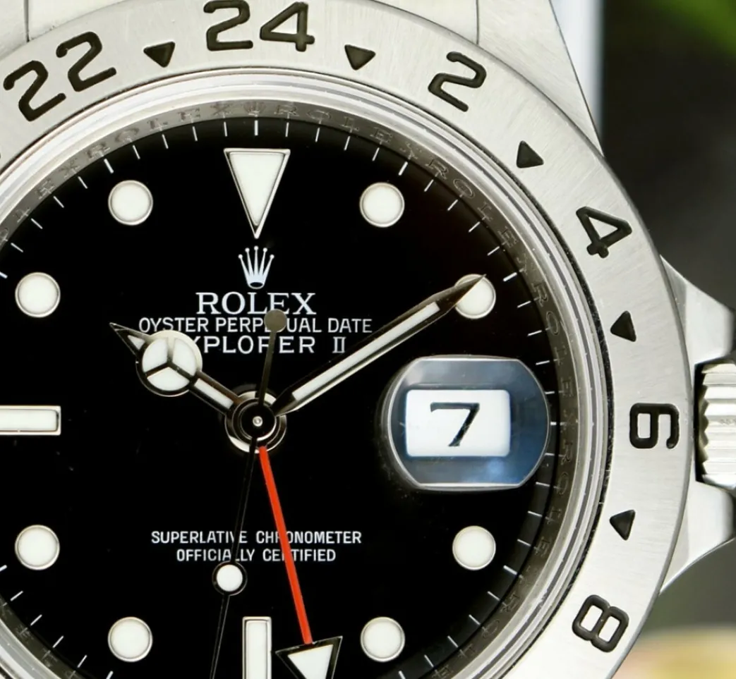 rolex_rehaut_mens_mm_stai_9.webp Sports Watches | Men's Watches | Sant Blanc ROLEX Rehaut Mens 40mm Stainless Steel Explorer II Black Index Dial Model 16570