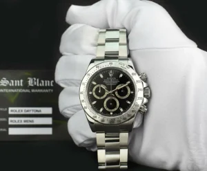 Men's Watches | Racing Professional Watches | Sant Blanc ROLEX Rehaut Mens Stainless Steel Daytona Black Index Dial Model 116520