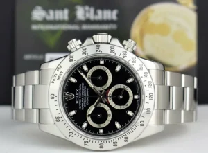 Men's Watches | Racing Professional Watches | Sant Blanc ROLEX Rehaut Mens Stainless Steel Daytona Black Index Dial Model 116520