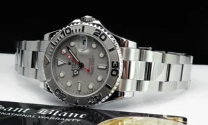 Yachting Professional Watches | Men's Watches | Sant Blanc ROLEX Rehaut Midsize Platinum & Stainless Yachmaster Model 168622