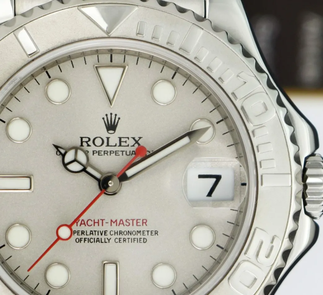rolex_rehaut_midsize_plat_7.webp Yachting Professional Watches | Sant Blanc ROLEX Rehaut Midsize Platinum & Stainless Steel Yachmaster Model 168622