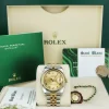 Dress Watches | Sant Blanc ROLEX Rehaut 36mm 18kt Gold & Stainless Steel DateJust Champagne Roman Model 116233