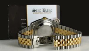 Men's Watches | Dress Watches | Sant Blanc Rolex Rehaut 36mm 18kt Gold & Stainless Steel DateJust Black Index Dial Model 116233
