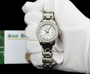The Masterpiece | Sant Blanc ROLEX Rehaut 29mm 18kt White Gold Masterpiece White Diamond Model 80299
