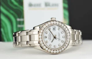 The Masterpiece | Sant Blanc ROLEX Rehaut 29mm 18kt White Gold Masterpiece White Diamond Model 80299
