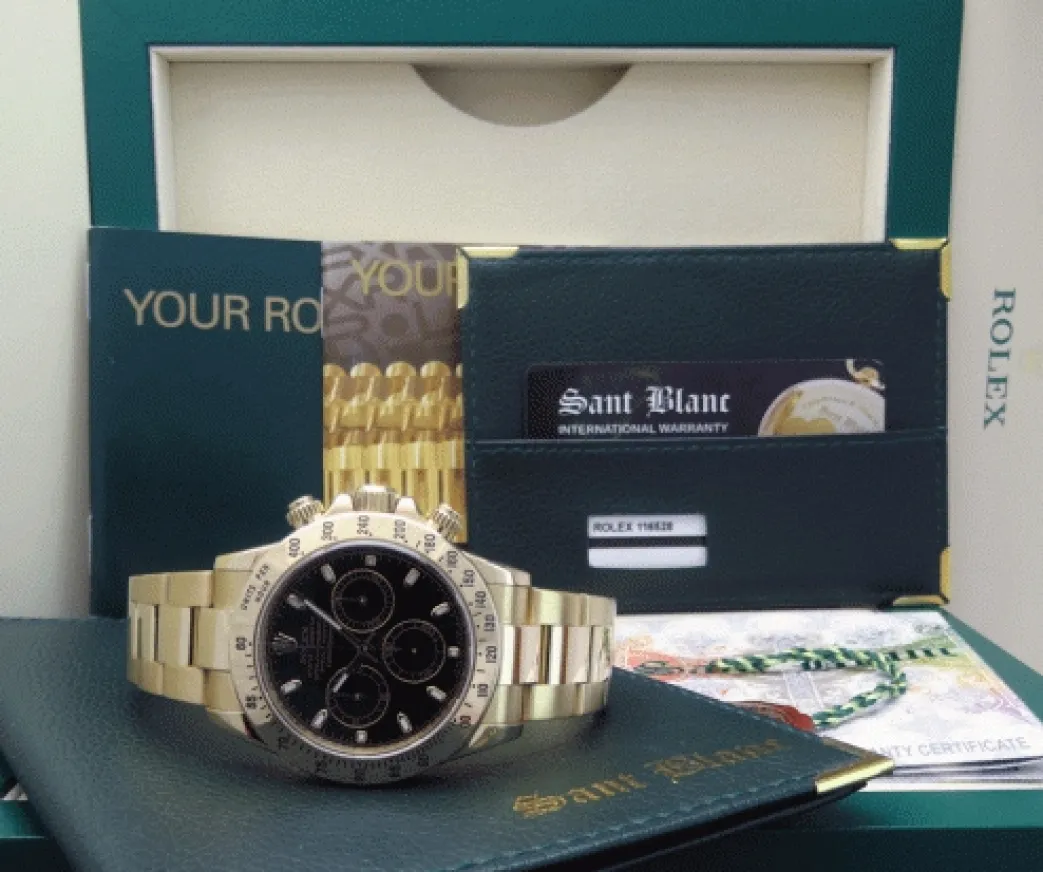 rolex_rehaut_mm_kt_yellow_0.webp Racing Professional Watches | Men's Watches | Sant Blanc ROLEX Rehaut 40mm 18kt Yellow Gold Daytona Black Index Dial Model 116528