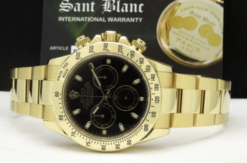 rolex_rehaut_mm_kt_yellow_5.webp Racing Professional Watches | Men's Watches | Sant Blanc ROLEX Rehaut 40mm 18kt Yellow Gold Daytona Black Index Dial Model 116528