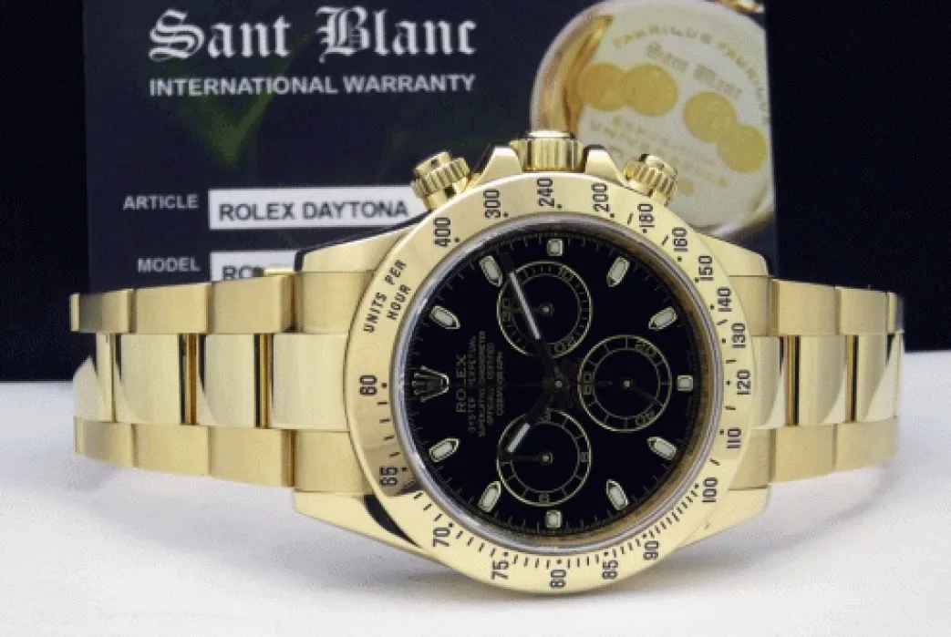 rolex_rehaut_mm_kt_yellow_6.webp Racing Professional Watches | Men's Watches | Sant Blanc ROLEX Rehaut 40mm 18kt Yellow Gold Daytona Black Index Dial Model 116528