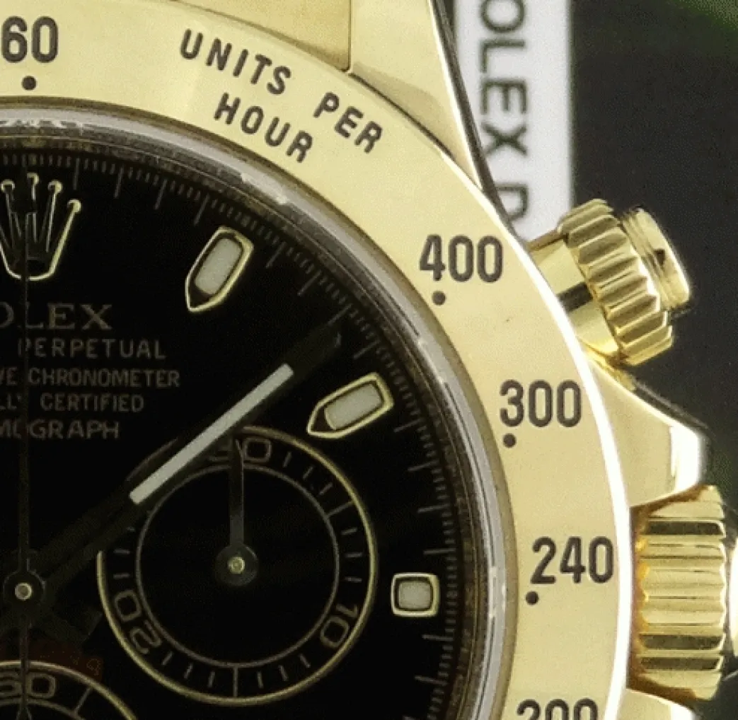 rolex_rehaut_mm_kt_yellow_7.webp Racing Professional Watches | Men's Watches | Sant Blanc ROLEX Rehaut 40mm 18kt Yellow Gold Daytona Black Index Dial Model 116528