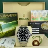 Diving Professional Watches | Men's Watches | Sant Blanc ROLEX Rehaut 40mm Stainless Submariner Black Index No Holes Model 16610