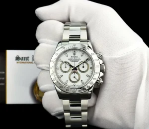 Men's Watches | Racing Professional Watches | Sant Blanc ROLEX REHAUT 40mm Stainless Steel Daytona White Index Dial Model 116520