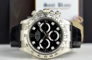 Sports Watches | Men's Watches | Sant Blanc ROLEX REHAUT 40mm White Gold DAYTONA Black Diamond Dial Model 116519