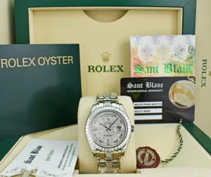 Men's Watches | Diamond Dress Watches | Sant Blanc ROLEX Rehaut Platinum Masterpiece Meteorite Diamond Dial Diamond Bracelet Model 18956