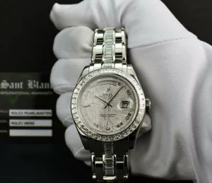 Men's Watches | Diamond Dress Watches | Sant Blanc ROLEX Rehaut Platinum Masterpiece Meteorite Diamond Dial Diamond Bracelet Model 18956