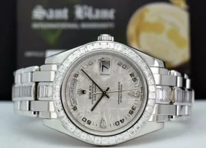 Men's Watches | Diamond Dress Watches | Sant Blanc ROLEX Rehaut Platinum Masterpiece Meteorite Diamond Dial Diamond Bracelet Model 18956