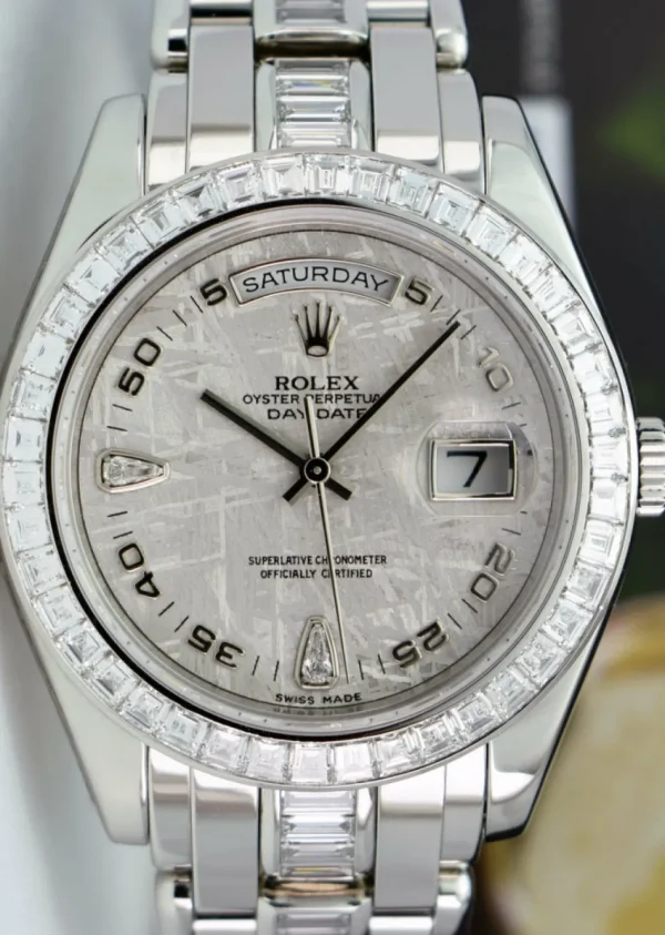 Men's Watches | Diamond Dress Watches | Sant Blanc ROLEX Rehaut Platinum Masterpiece Meteorite Diamond Dial Diamond Bracelet Model 18956