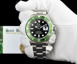 Diving Professional Watches | Sant Blanc ROLEX Rehaut Stainless Steel Submariner Green Bezel Kermit Model 16610 LV