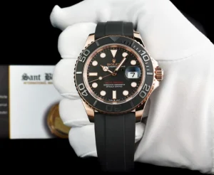 Yachting Professional Watches | Sant Blanc ROLEX Rose Gold Yachtmaster 40 Black Dial Model 126655
