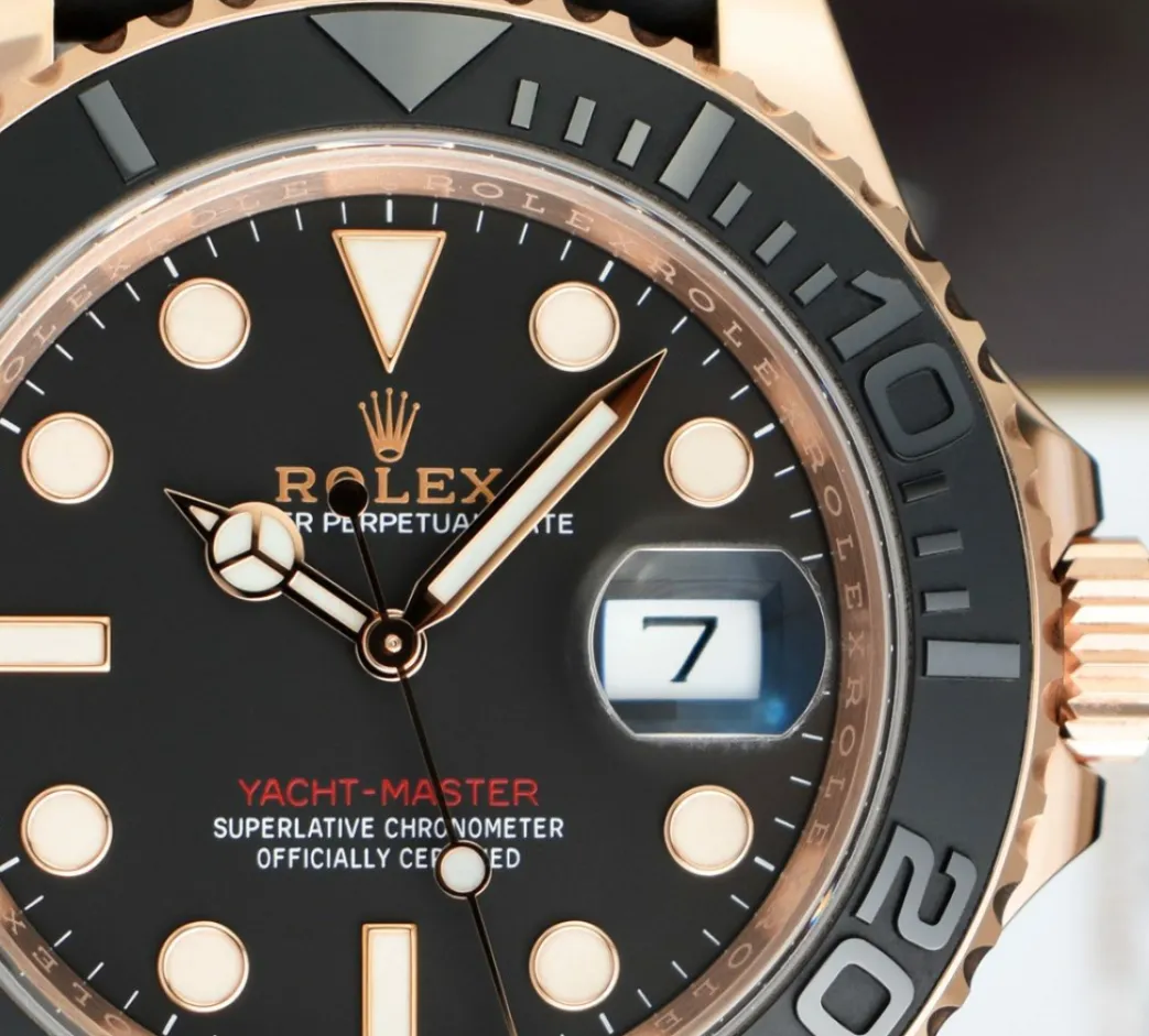 rolex_rose_gold_yachtmast_2.webp Yachting Professional Watches | Sant Blanc ROLEX Rose Gold Yachtmaster 40 Black Dial Model 126655