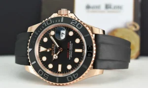 Yachting Professional Watches | Sant Blanc ROLEX Rose Gold Yachtmaster 40 Black Dial Model 126655
