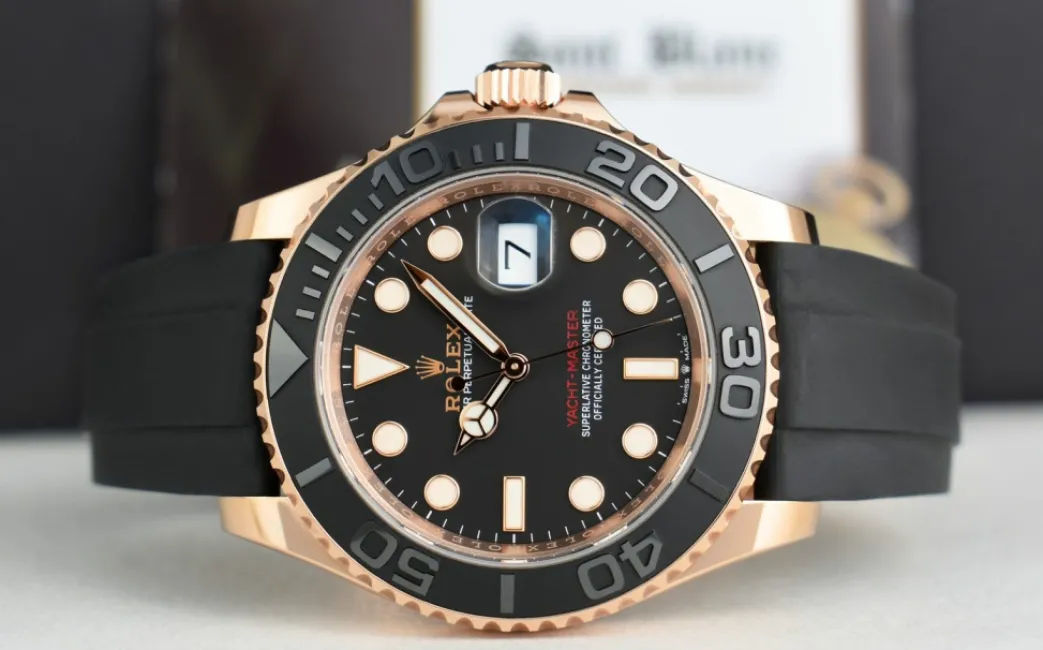 rolex_rose_gold_yachtmast_4.webp Yachting Professional Watches | Sant Blanc ROLEX Rose Gold Yachtmaster 40 Black Dial Model 126655