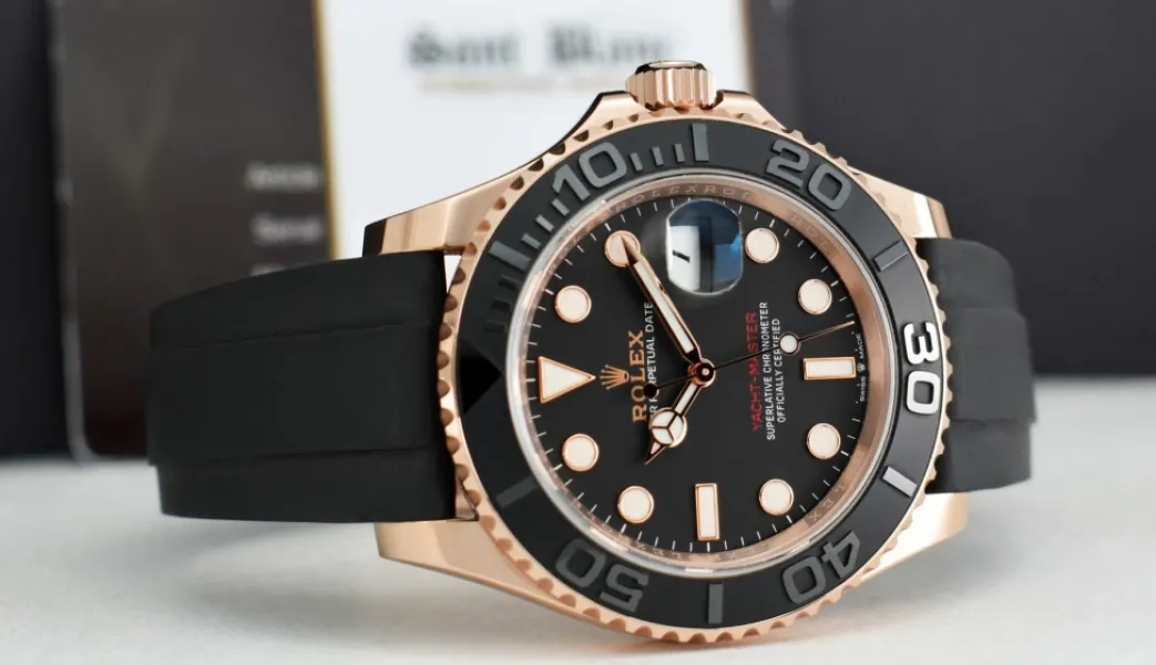 rolex_rose_gold_yachtmast_5.webp Yachting Professional Watches | Sant Blanc ROLEX Rose Gold Yachtmaster 40 Black Dial Model 126655