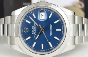 Dress Watches | Sant Blanc ROLEX Stainless Steel DateJust 41 Blue Index Dial Box & Tags Model 126300