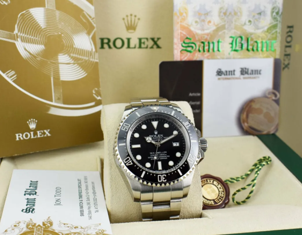 rolex_stainless_steel_dee_8-1.webp Deep Diving Professional Watches | Sant Blanc ROLEX Stainless Steel DEEPSEA Sea Dweller Black Dial Model 116660