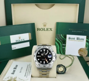 Field Professional Watches | Sant Blanc ROLEX Stainless Steel Explorer II Black Dial Model 216570