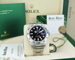 Field Professional Watches | Sant Blanc ROLEX Stainless Steel Explorer II Black Dial Model 216570