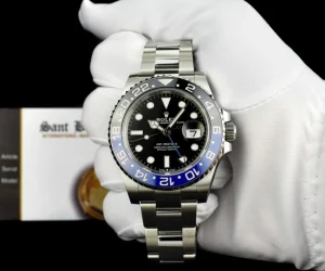 Pilots Professional Watches | Sant Blanc ROLEX Stainless Steel GMT Master II Batman with Card Model 126710 BLNR