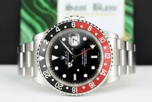 Pilots Professional Watches | Sant Blanc ROLEX Stainless Steel GMT Master II Coke Bezel Swiss Made Dial Model 16710