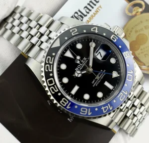 Men's Watches | Pilots Professional Watches | Sant Blanc ROLEX Stainless Steel GMT Master II Blue Black Bezel