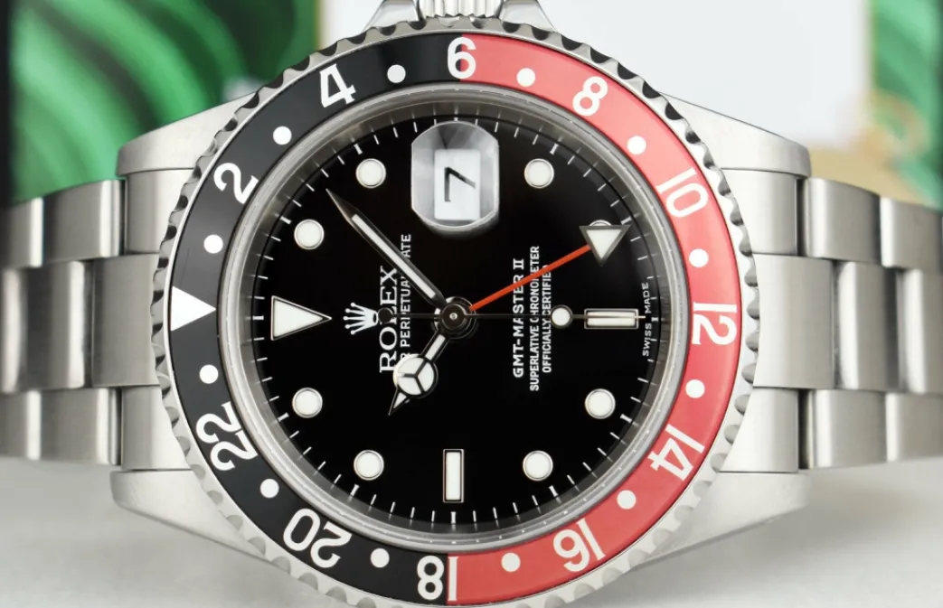 rolex_stainless_steel_gmt_4.webp Pilots Professional Watches | Sant Blanc ROLEX Stainless Steel GMT Master II Coke Bezel Model 16710